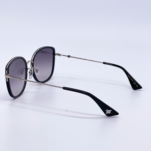 NEW GUCCI GG0606SK 002 SUNGLASSES GUCCI CAT EYE FRAME - Picture 7 of 14